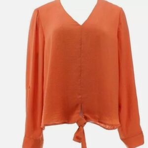 🆕️G by Giuliana Satin Blouse-Terracotta